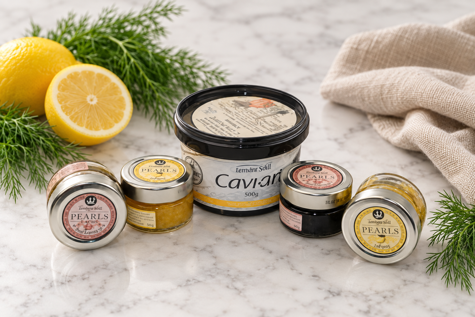 Caviart citron & balsamicoperler
