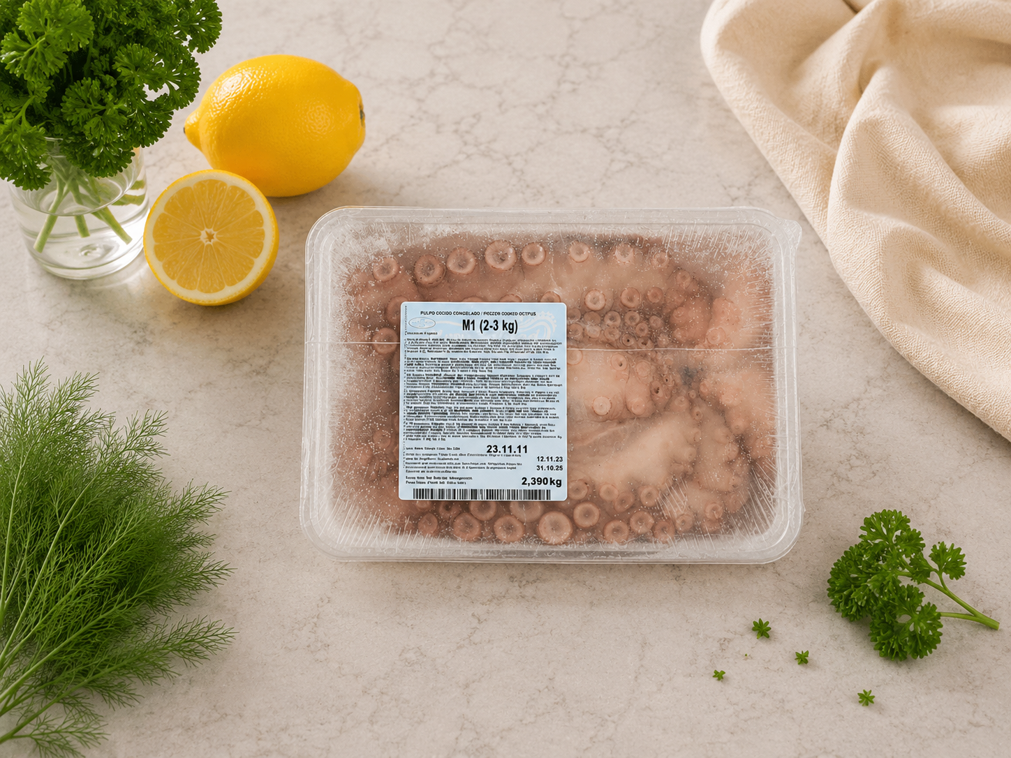 Blæksprutte pulpo 2-3 kg