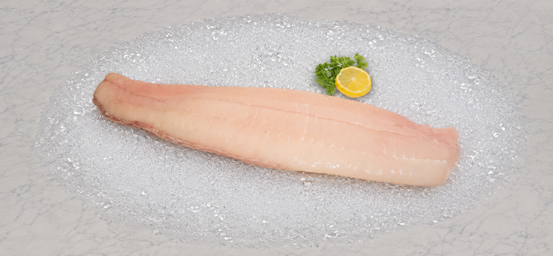 Helleflynder filet dobbelt flået klippet
