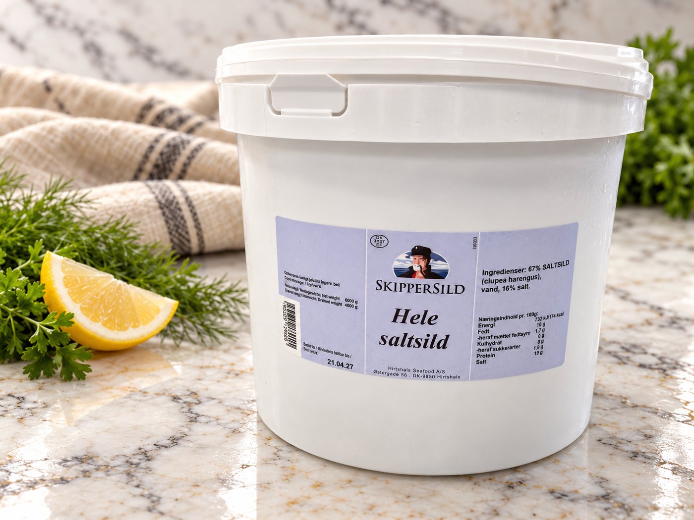 Skippersild hele saltsild 6000 g
